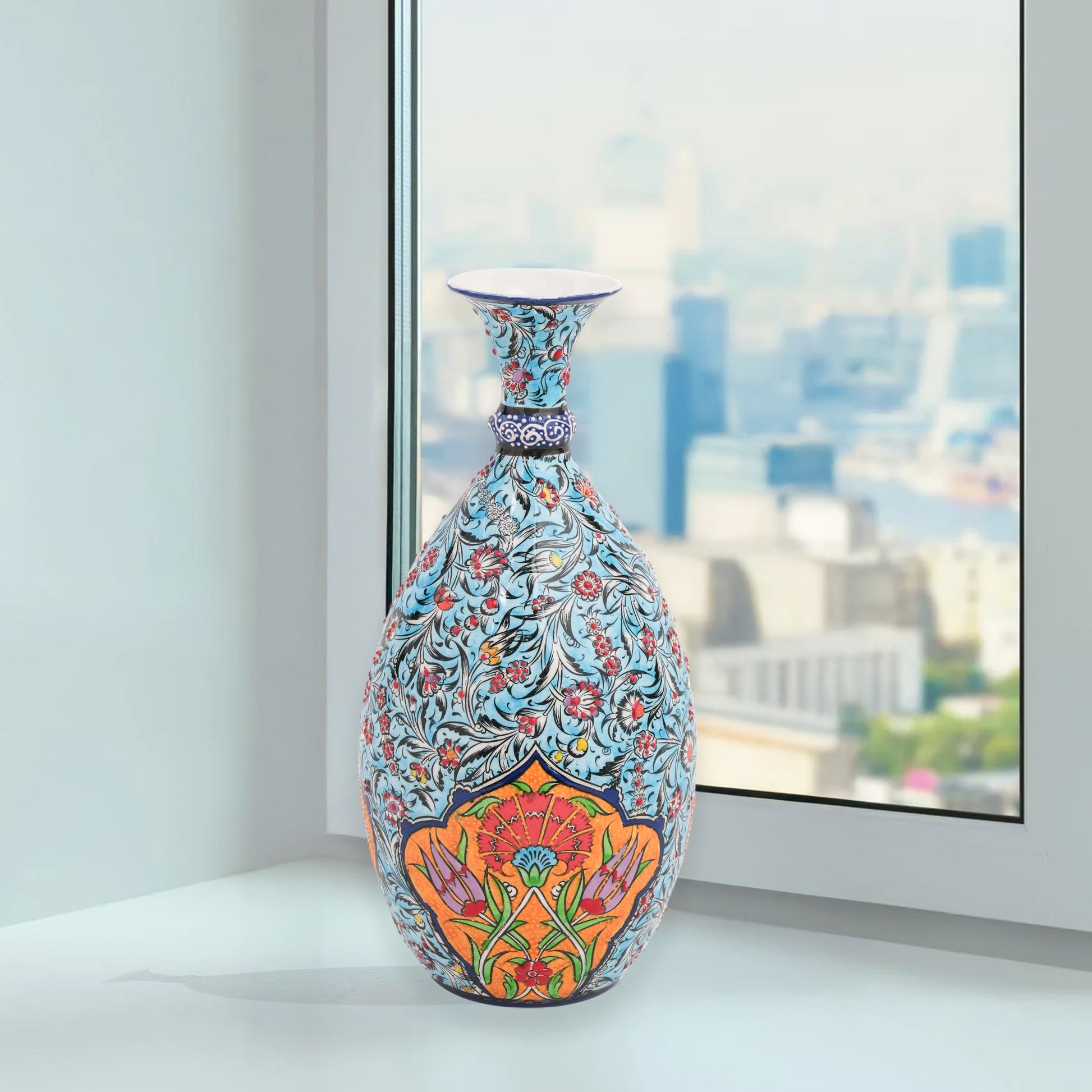 ceramic bottle, decorative bottle, ceramic vase, handmade ceramic bottle