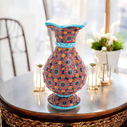 Handmade Ceramic Decorative Vase, Moroccan Star Ceramic Vase