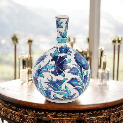 Handmade Ceramic Decorative Vase, Royal Blue Ceramic Vase