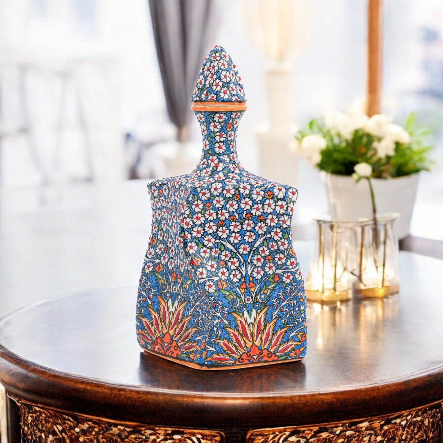 Handmade Ceramic Decorative Vase, Oriental Garden Ceramic Vase