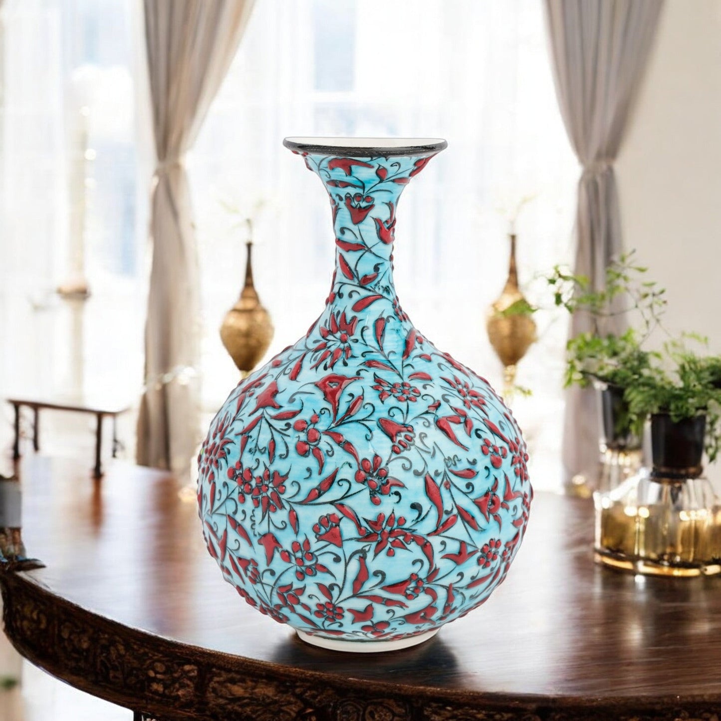 Handmade Ceramic Decorative Vase, Tulip Breeze Ceramic Vase