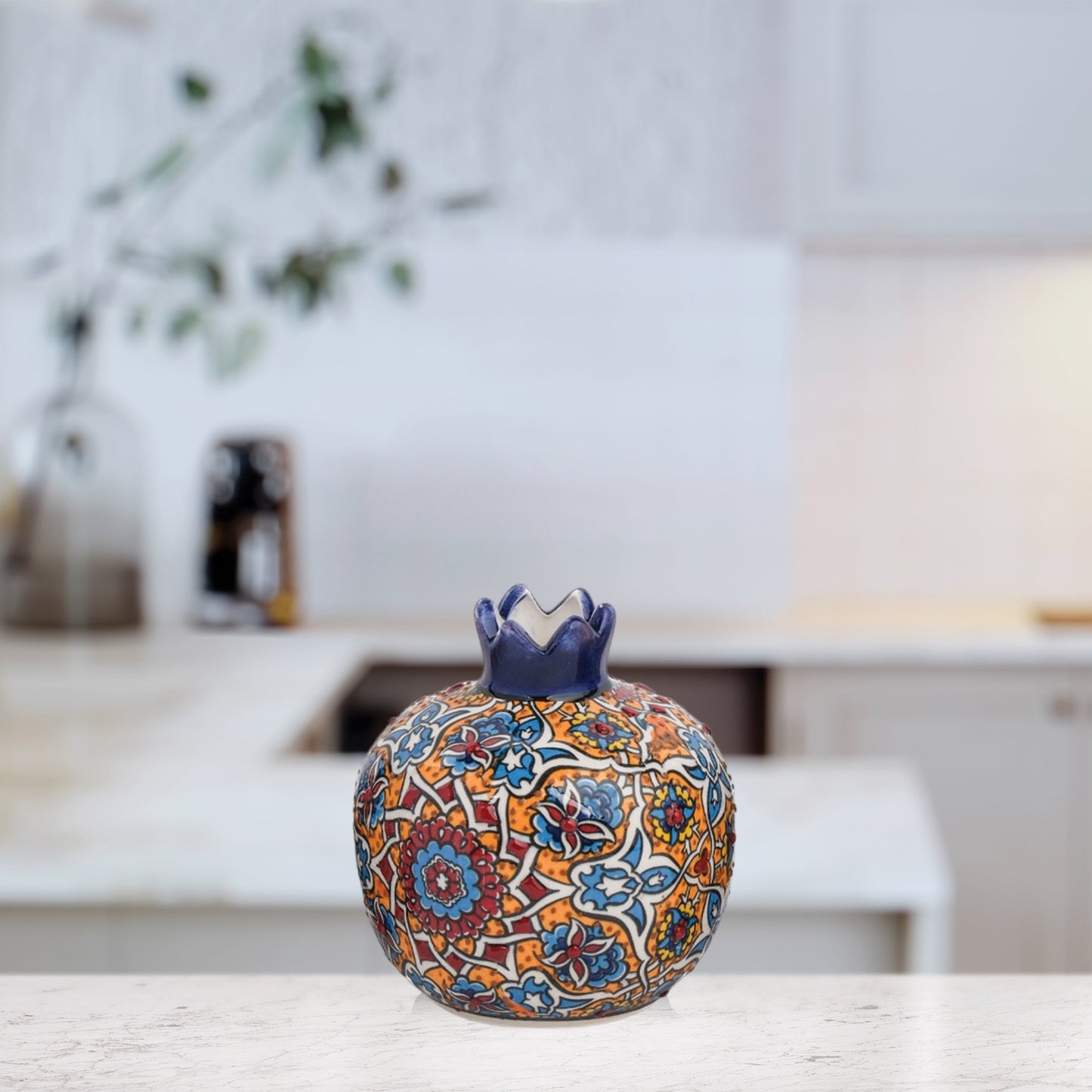 Handmade Ceramic Pomegranate Vase, Ceramic Vase Home Decor