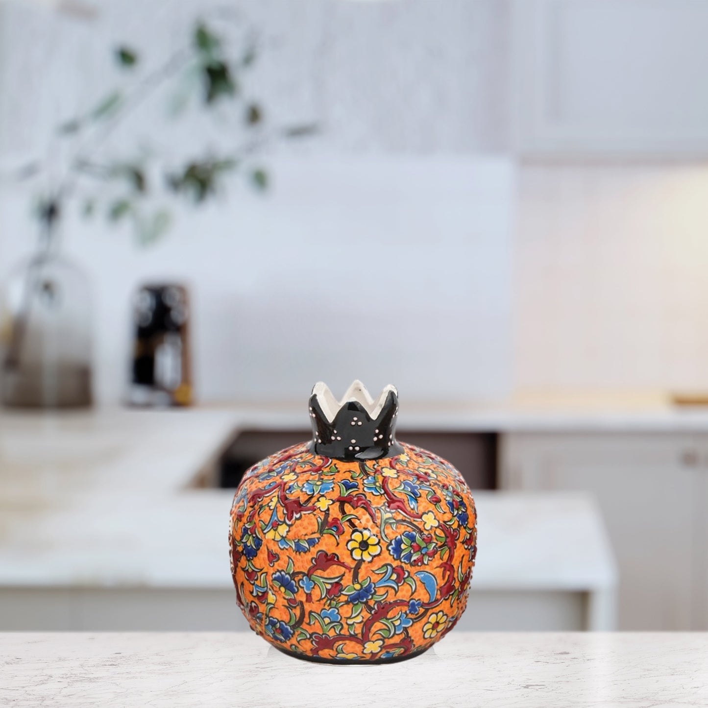 Handmade Ceramic Pomegranate Vase, Ceramic Vase Home Decor