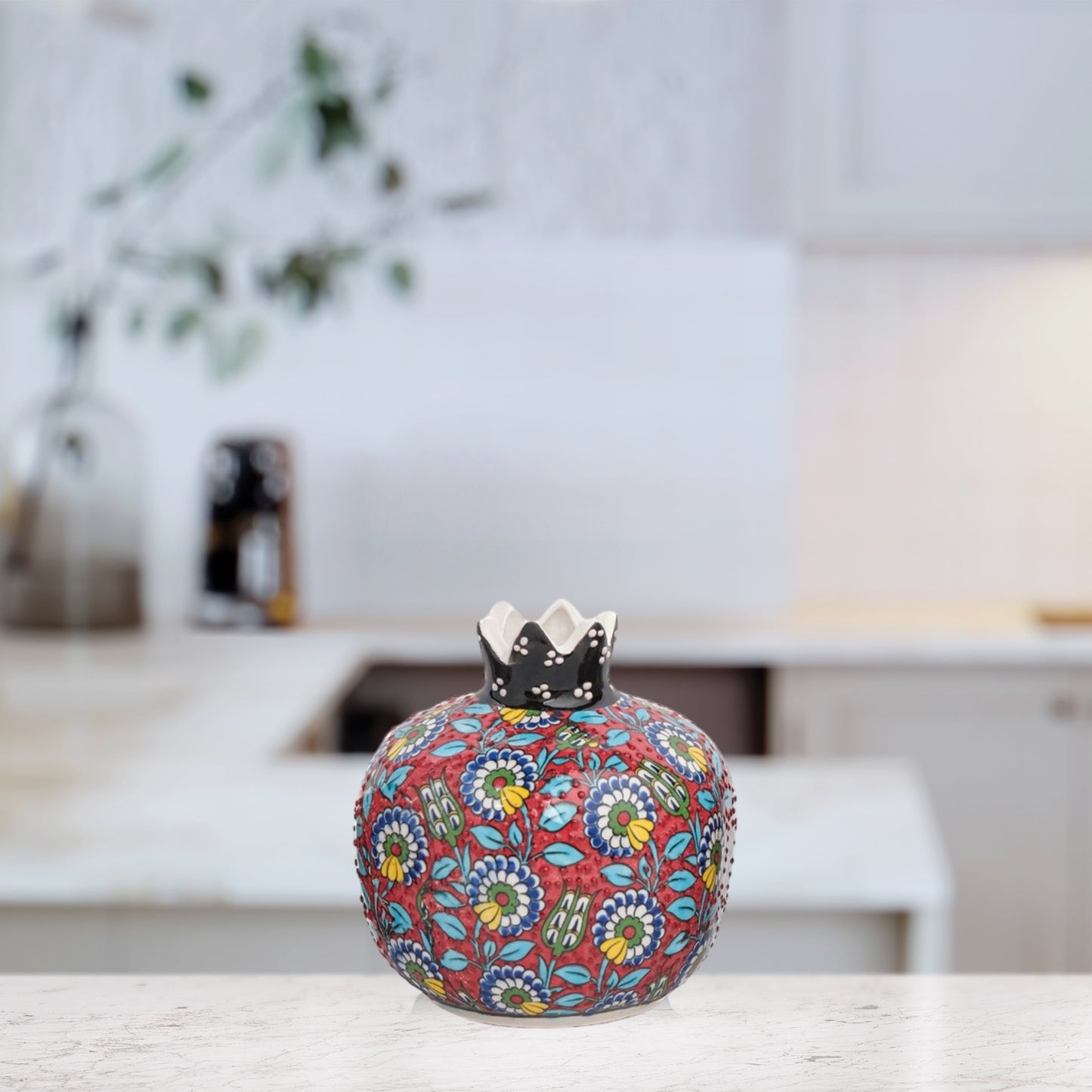 Handmade Ceramic Pomegranate Vase, Ceramic Vase Home Decor