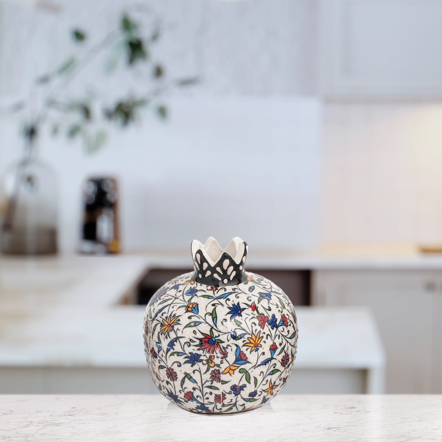Handmade Ceramic Pomegranate Vase, Ceramic Vase Home Decor
