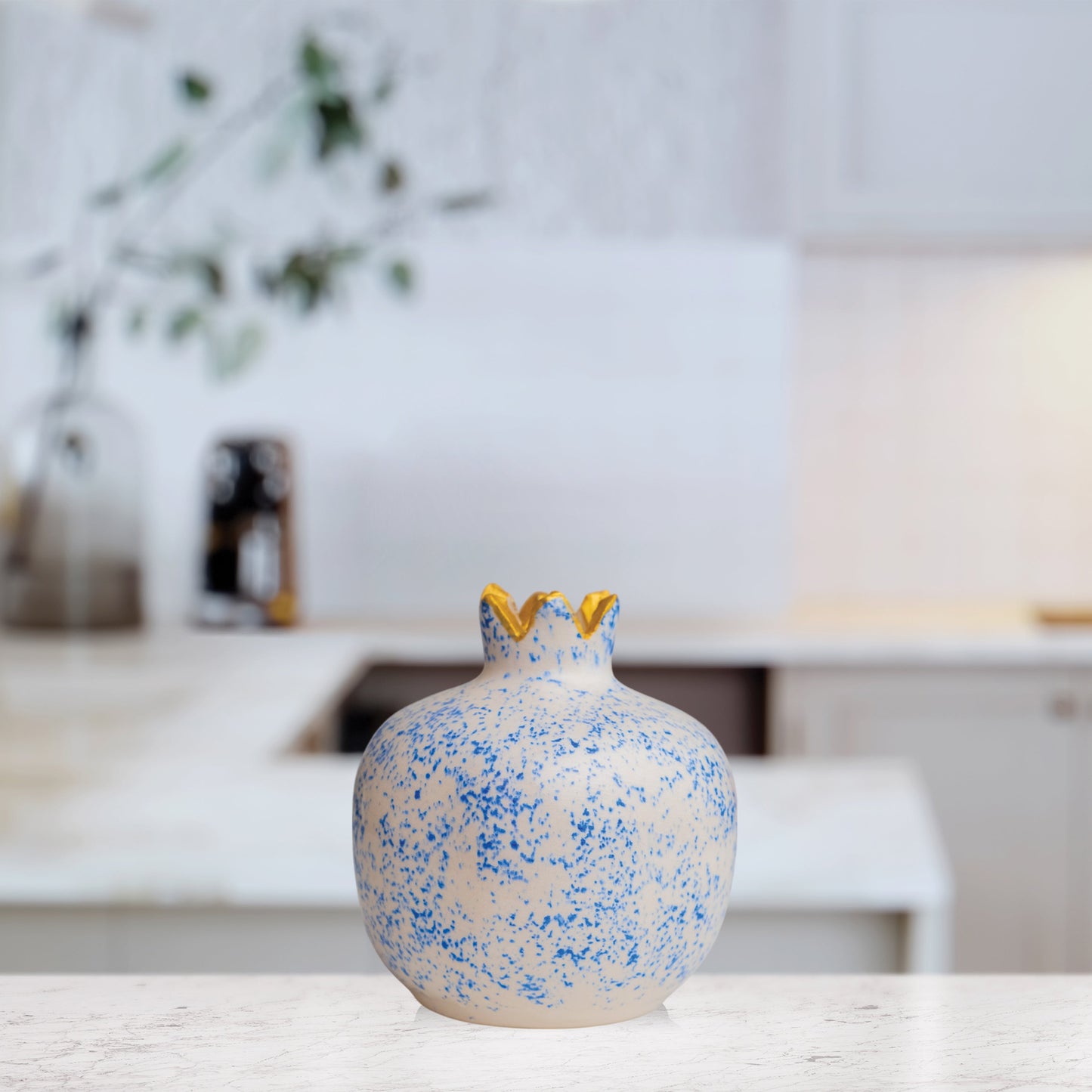 Handmade Ceramic Pomegranate Vase, Ceramic Vase Home Decor