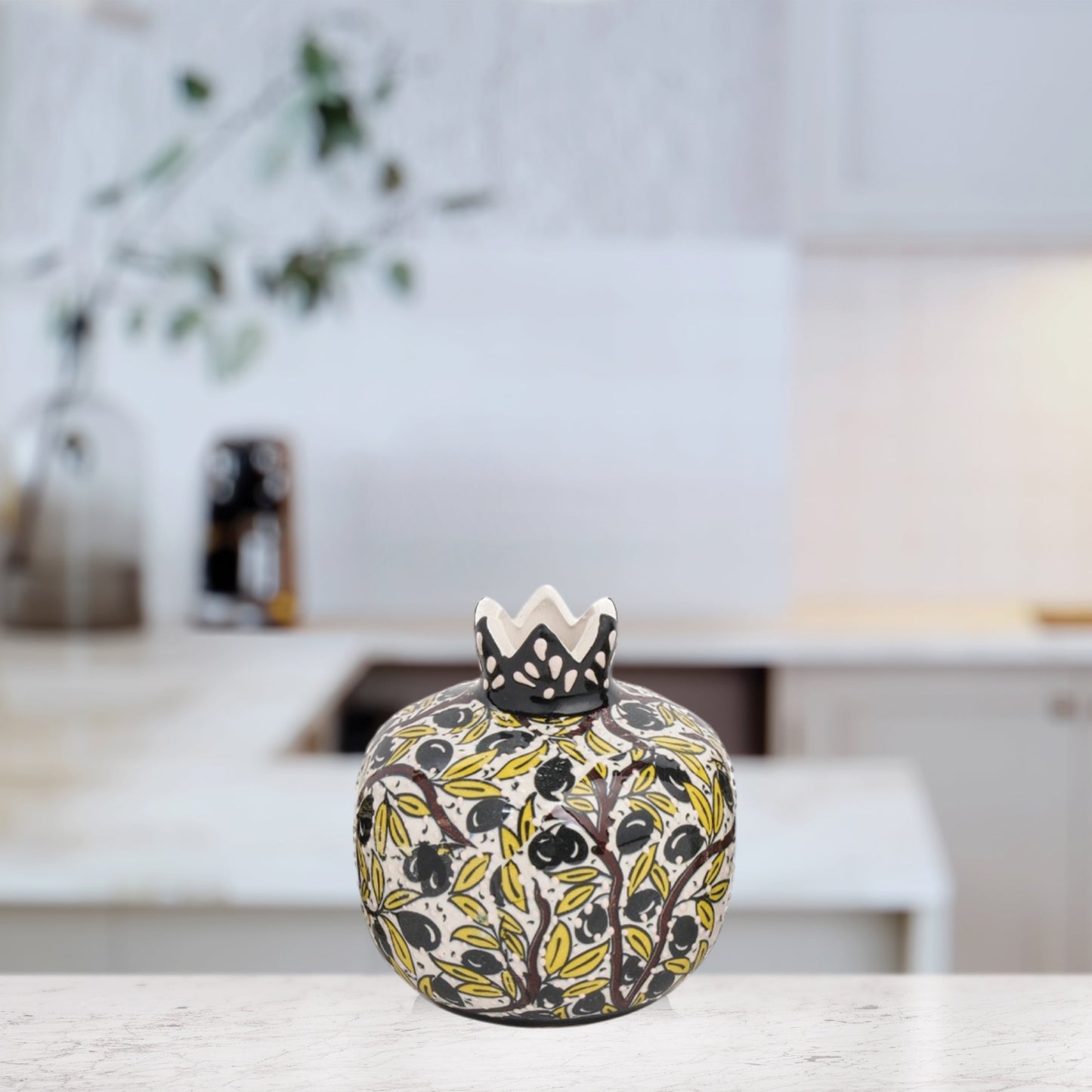 Handmade Ceramic Pomegranate Vase, Ceramic Vase Home Decor