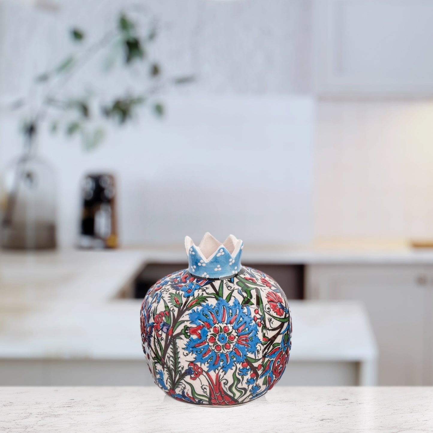 Handmade Ceramic Pomegranate Vase, Ceramic Vase Home Decor
