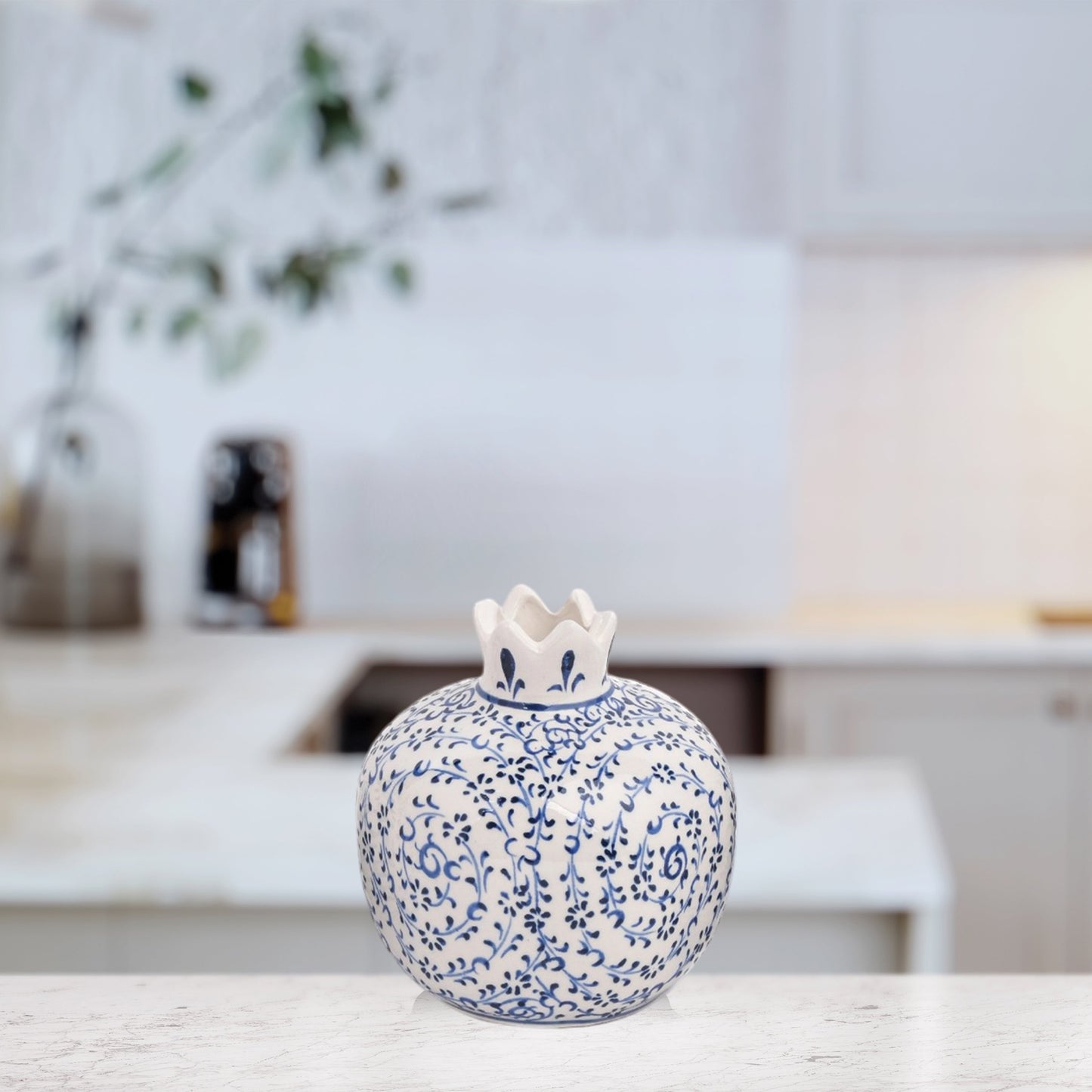 Handmade Ceramic Pomegranate Vase, Ceramic Vase Home Decor