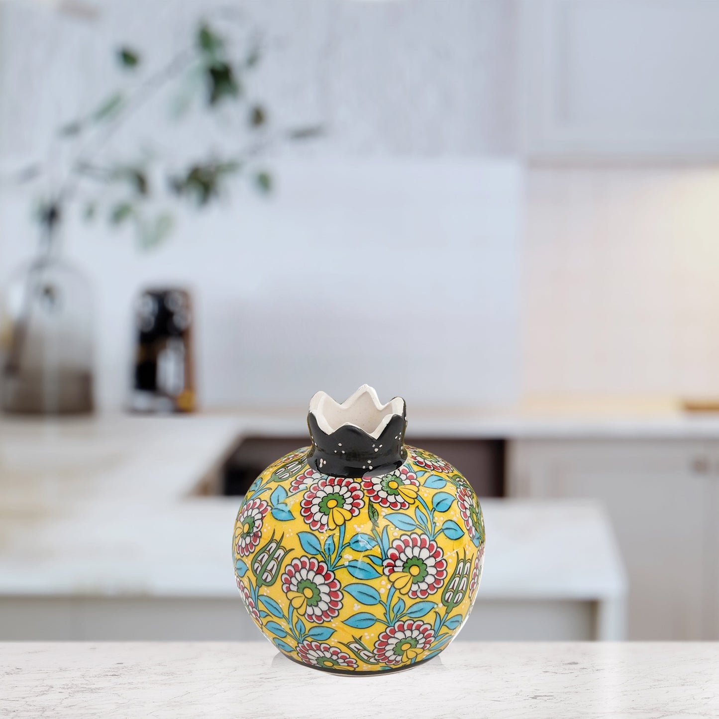 Handmade Ceramic Pomegranate Vase, Ceramic Vase Home Decor