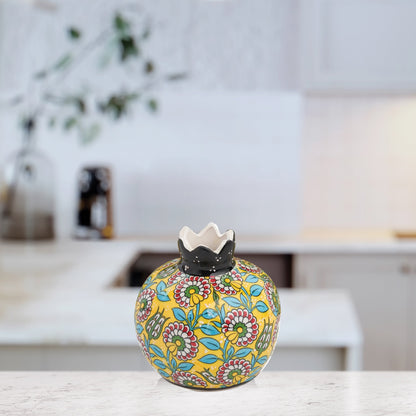 Handmade Ceramic Pomegranate Vase, Ceramic Vase Home Decor