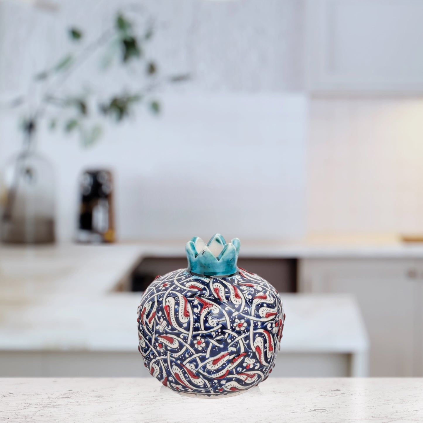 Handmade Ceramic Pomegranate Vase, Ceramic Vase Home Decor