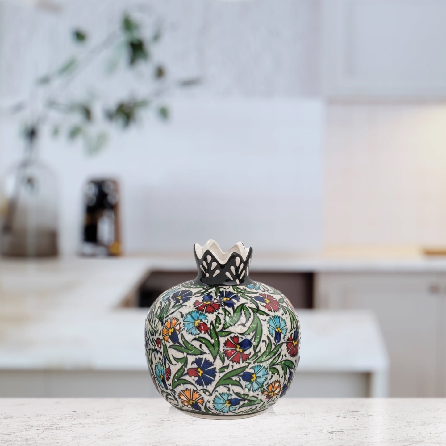 Handmade Ceramic Pomegranate Vase, Ceramic Vase Home Decor