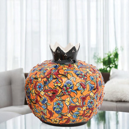 Handmade Ceramic Pomegranate Vase, Ceramic Vase Home Decor
