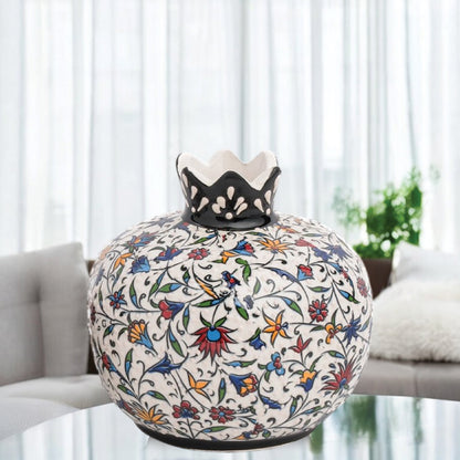 Handmade Ceramic Pomegranate Vase, Ceramic Vase Home Decor