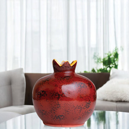 Handmade Ceramic Pomegranate Vase, Ceramic Vase Home Decor