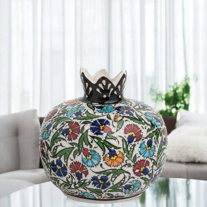 Handmade Ceramic Pomegranate Vase, Ceramic Vase Home Decor