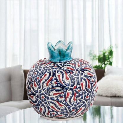 Handmade Ceramic Pomegranate Vase, Ceramic Vase Home Decor