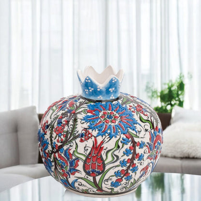 Handmade Ceramic Pomegranate Vase, Ceramic Vase Home Decor