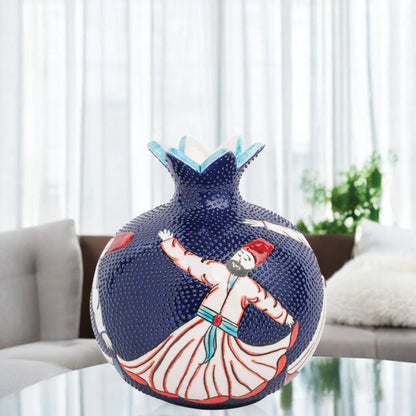 Handmade Ceramic Pomegranate Vase, Ceramic Vase Home Decor