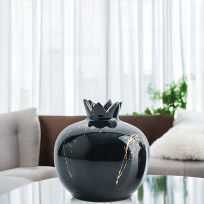 Handmade Ceramic Pomegranate Vase, Ceramic Vase Home Decor