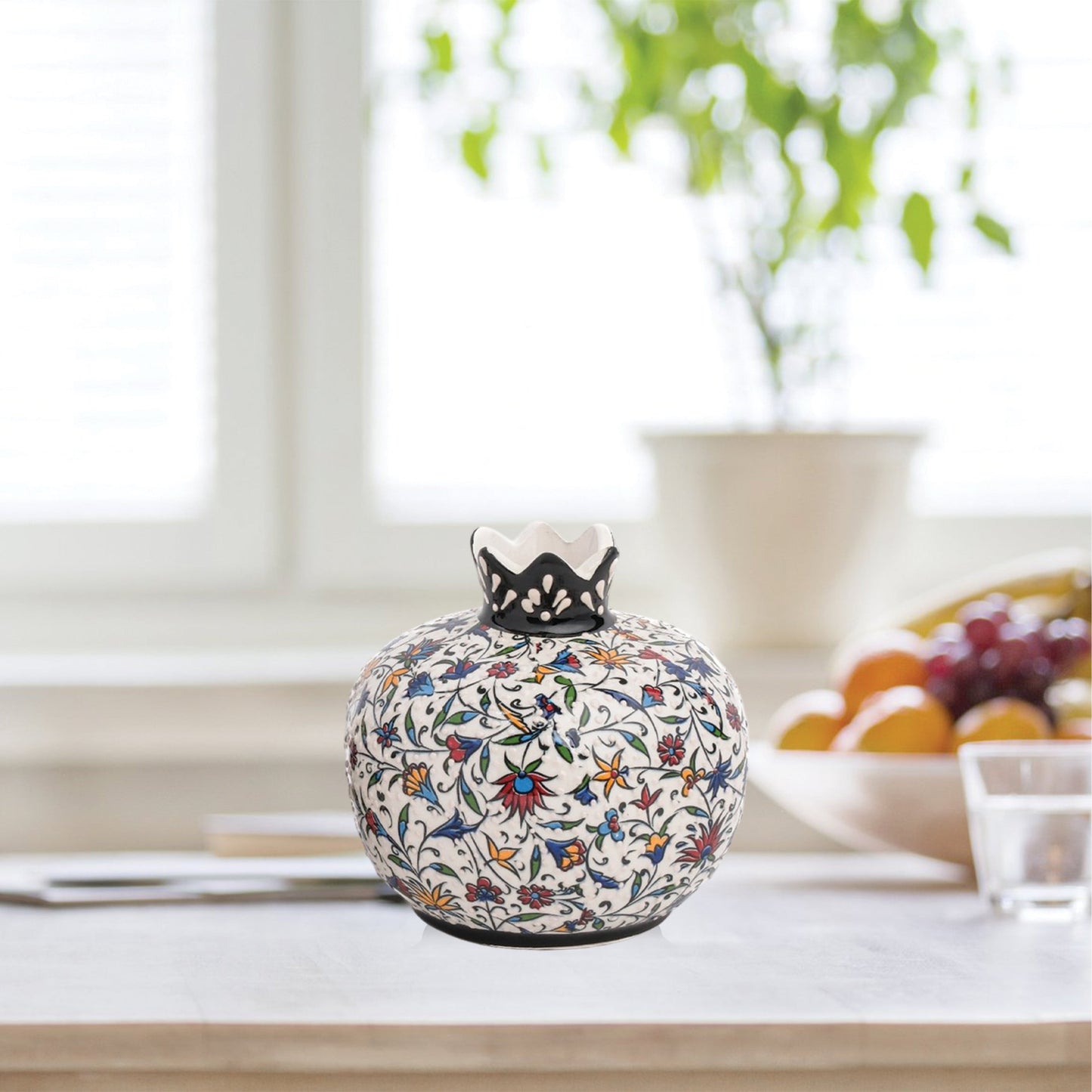 Handmade Ceramic Pomegranate Vase, Ceramic Vase Home Decor