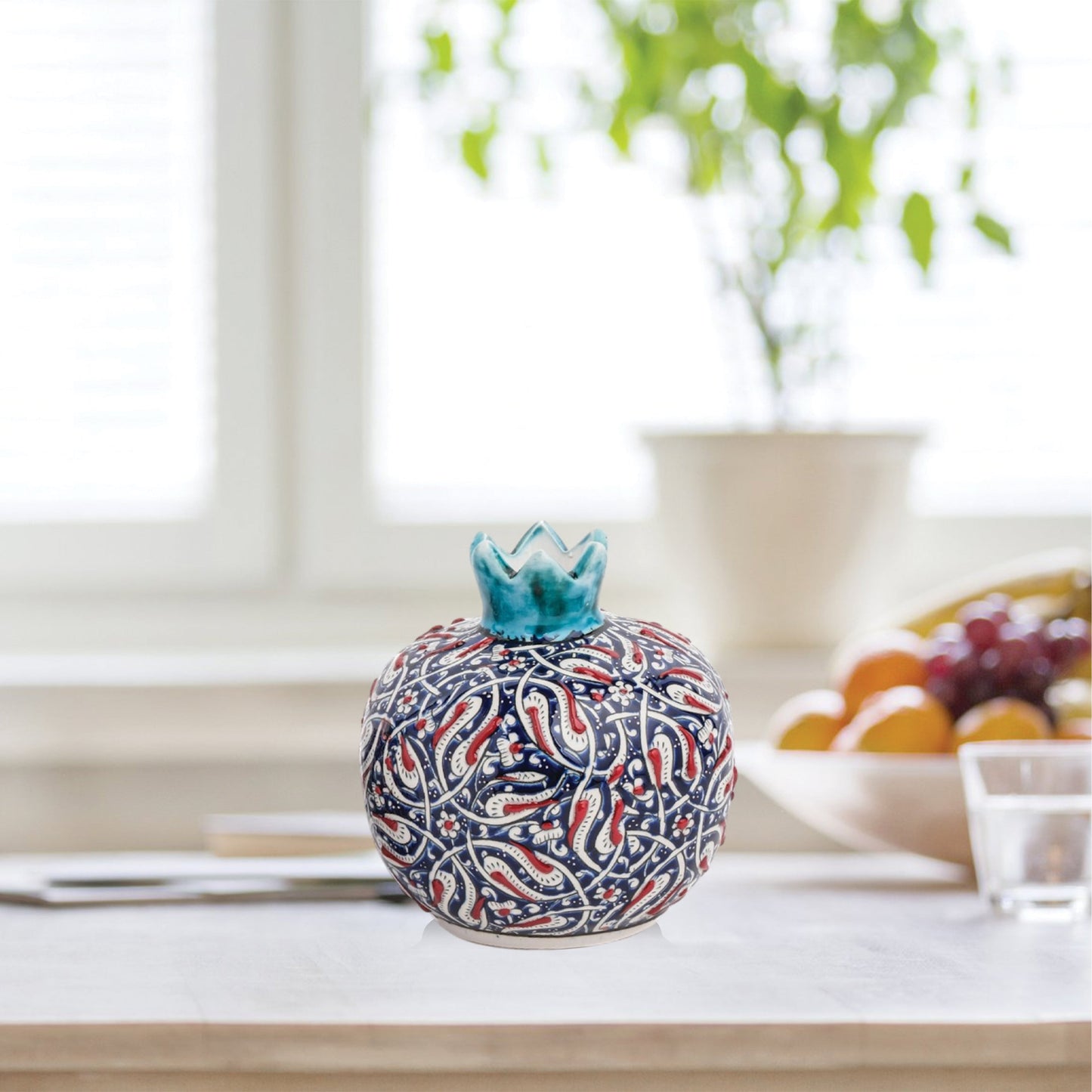 Handmade Ceramic Pomegranate Vase, Ceramic Vase Home Decor