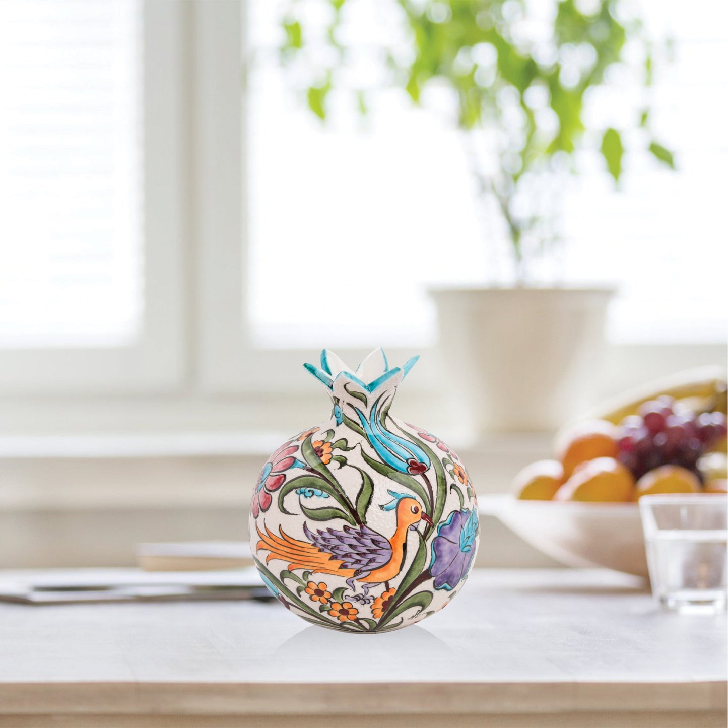 Handmade Ceramic Pomegranate Vase, Ceramic Vase Home Decor