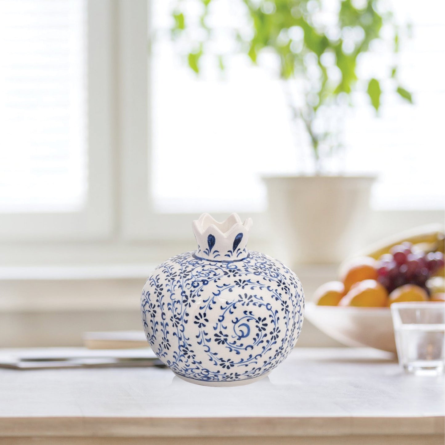 Handmade Ceramic Pomegranate Vase, Ceramic Vase Home Decor