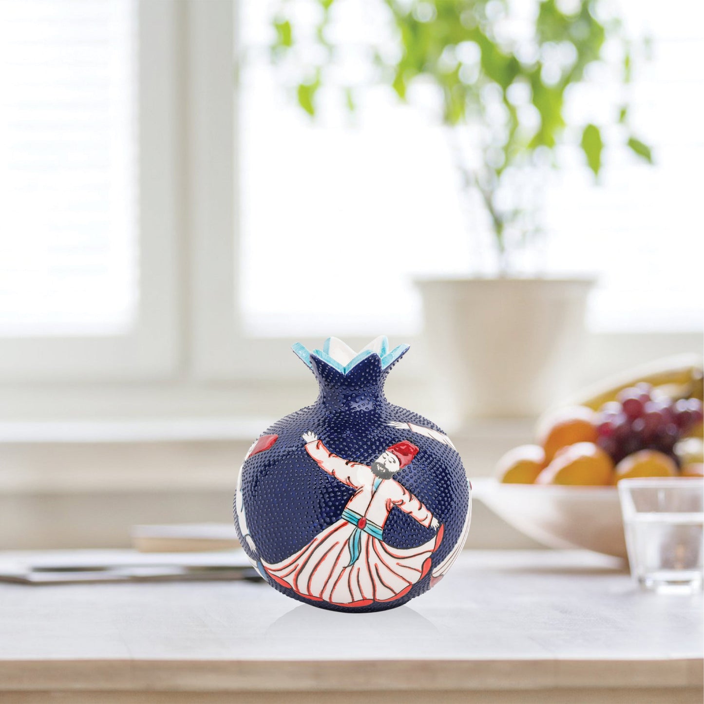 Handmade Ceramic Pomegranate Vase, Ceramic Vase Home Decor