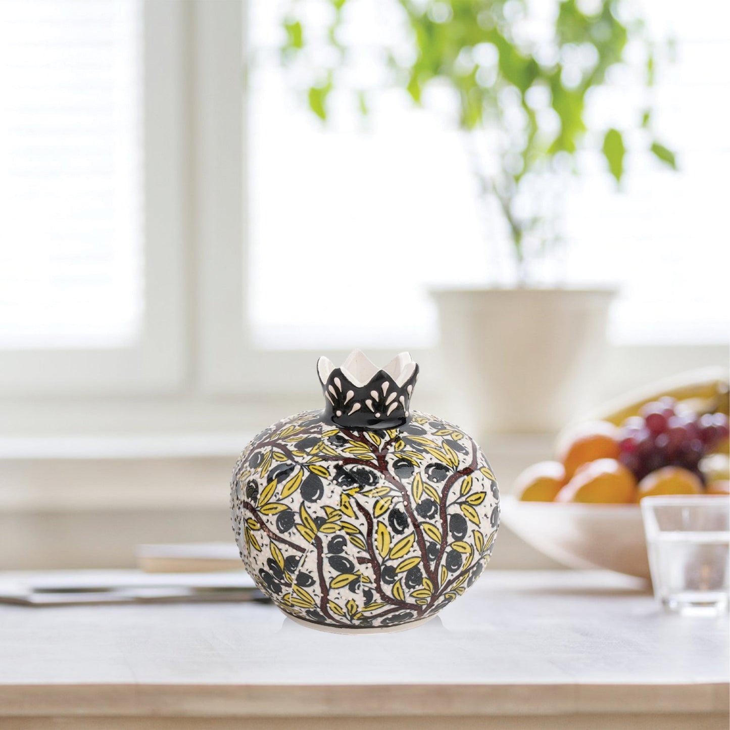 Handmade Ceramic Pomegranate Vase, Ceramic Vase Home Decor