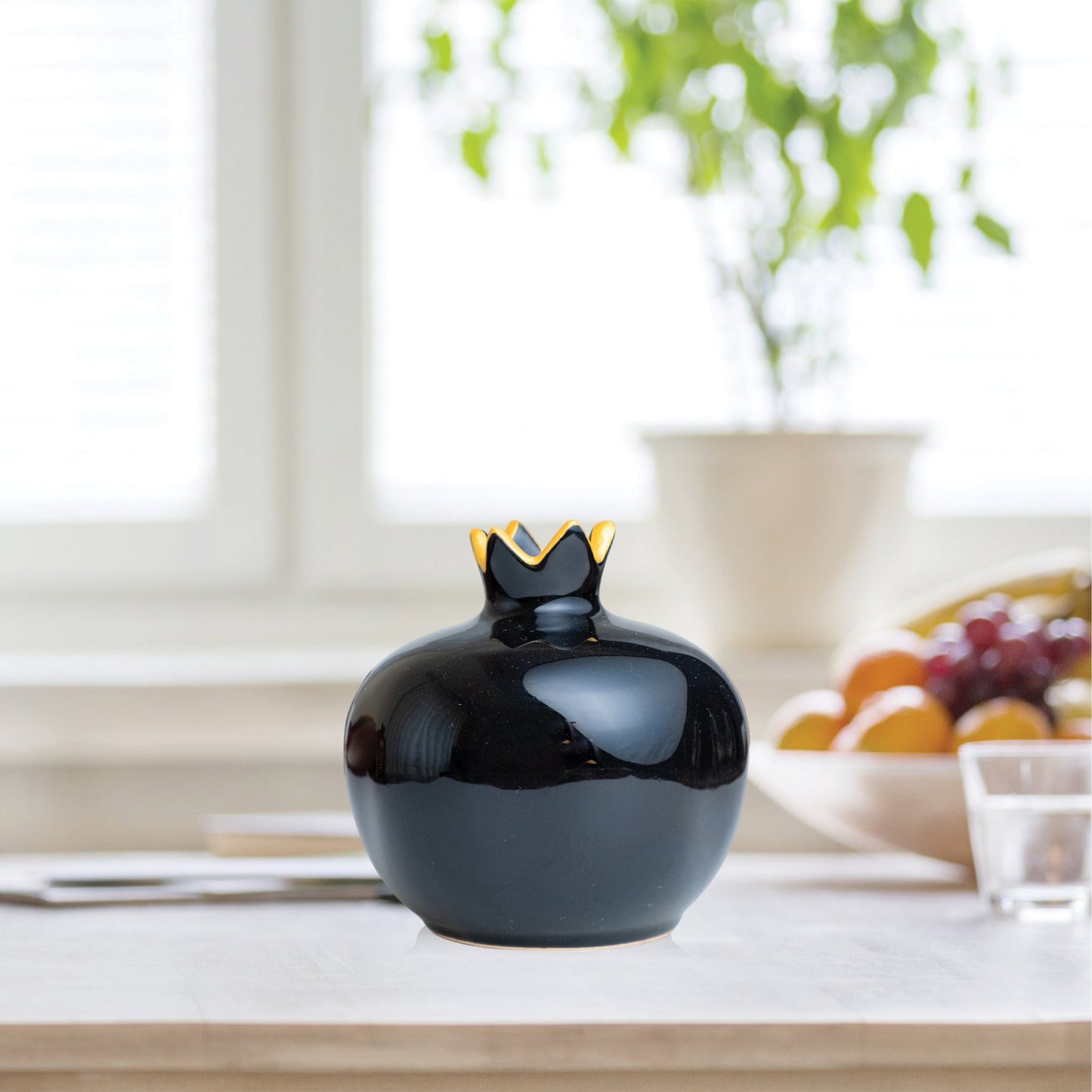 Handmade Ceramic Pomegranate Vase, Ceramic Vase Home Decor