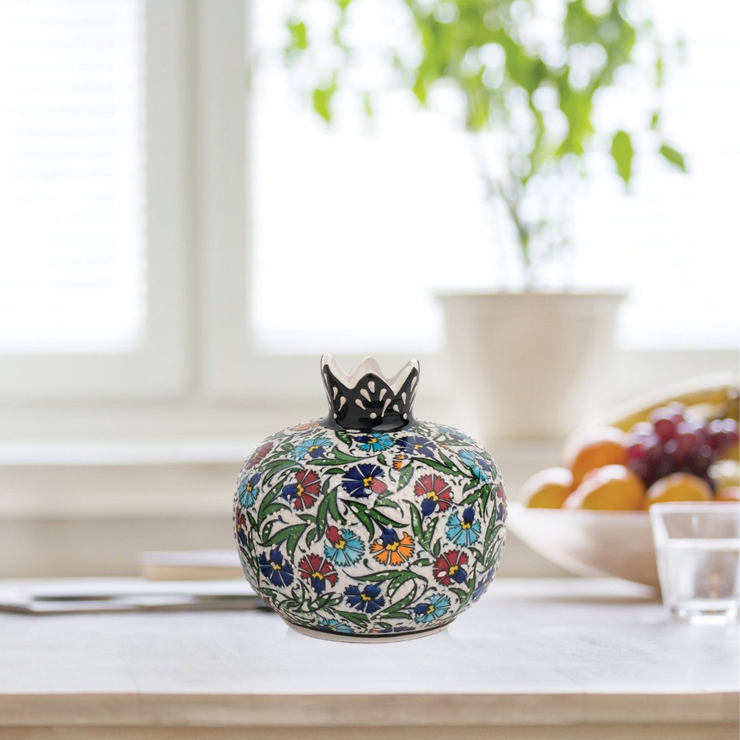 Handmade Ceramic Pomegranate Vase, Ceramic Vase Home Decor