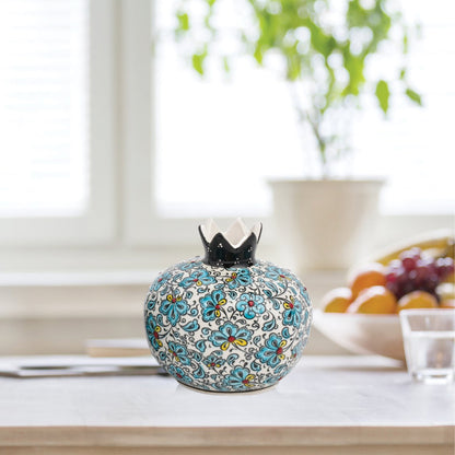 Handmade Ceramic Pomegranate Vase, Ceramic Vase Home Decor