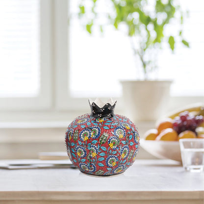 Handmade Ceramic Pomegranate Vase, Ceramic Vase Home Decor