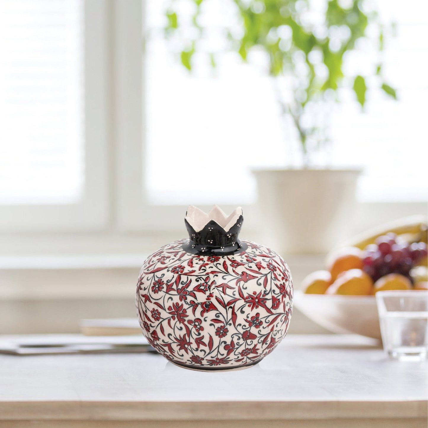 Handmade Ceramic Pomegranate Vase, Ceramic Vase Home Decor