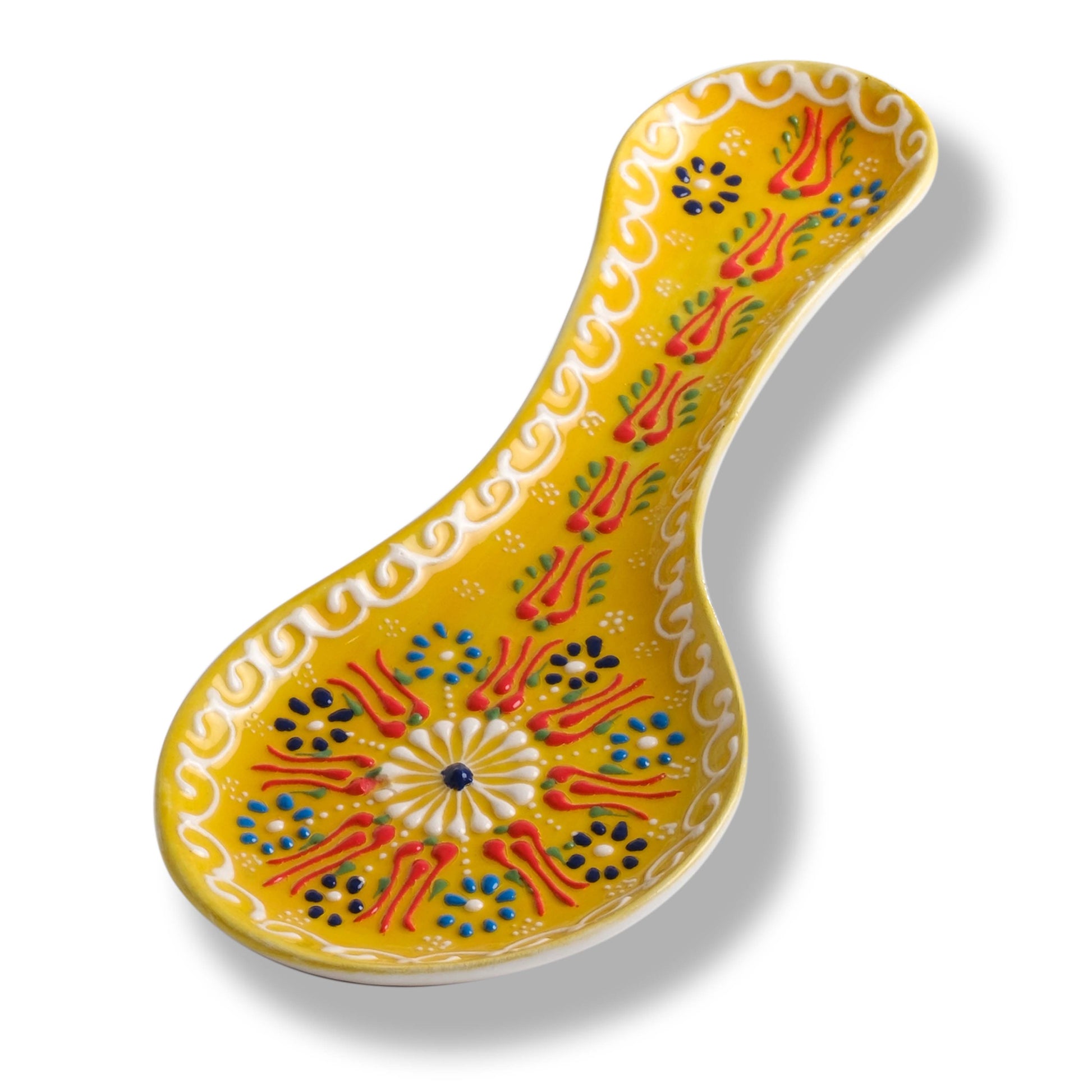 Handmade Ceramic Spoon Rest, Vanilla White Color Spoon Rests, Traditional Spoon Holder for Stove Top - Image 11