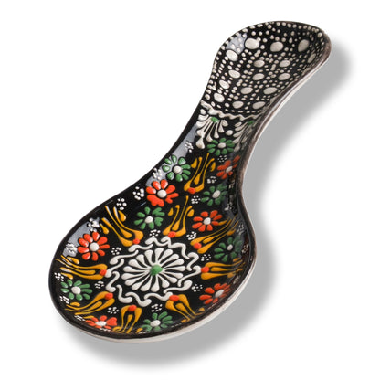 Handmade Ceramic Spoon Rest, Vanilla White Color Spoon Rests, Traditional Spoon Holder for Stove Top - Image 13