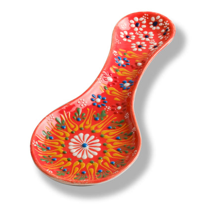 Handmade Ceramic Spoon Rest, Vanilla White Color Spoon Rests, Traditional Spoon Holder for Stove Top - Image 8