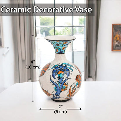 Handmade Ceramic Decorative Vase, Ottoman Bloom Ceramic Vase