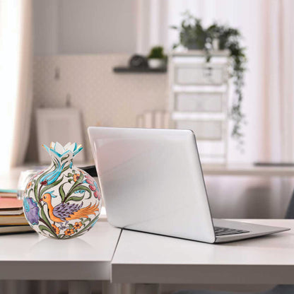 Handmade Ceramic Pomegranate Vase, Ceramic Vase Home Decor