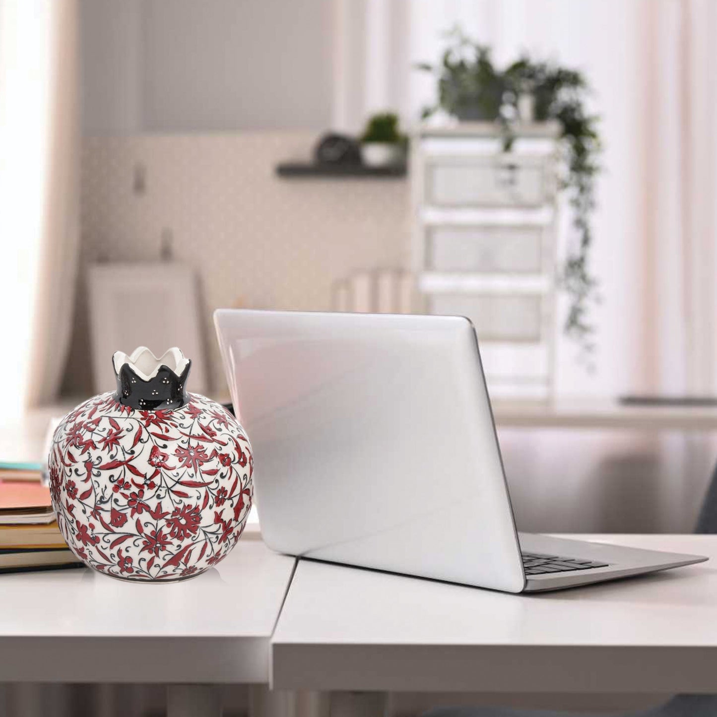 Handmade Ceramic Pomegranate Vase, Ceramic Vase Home Decor