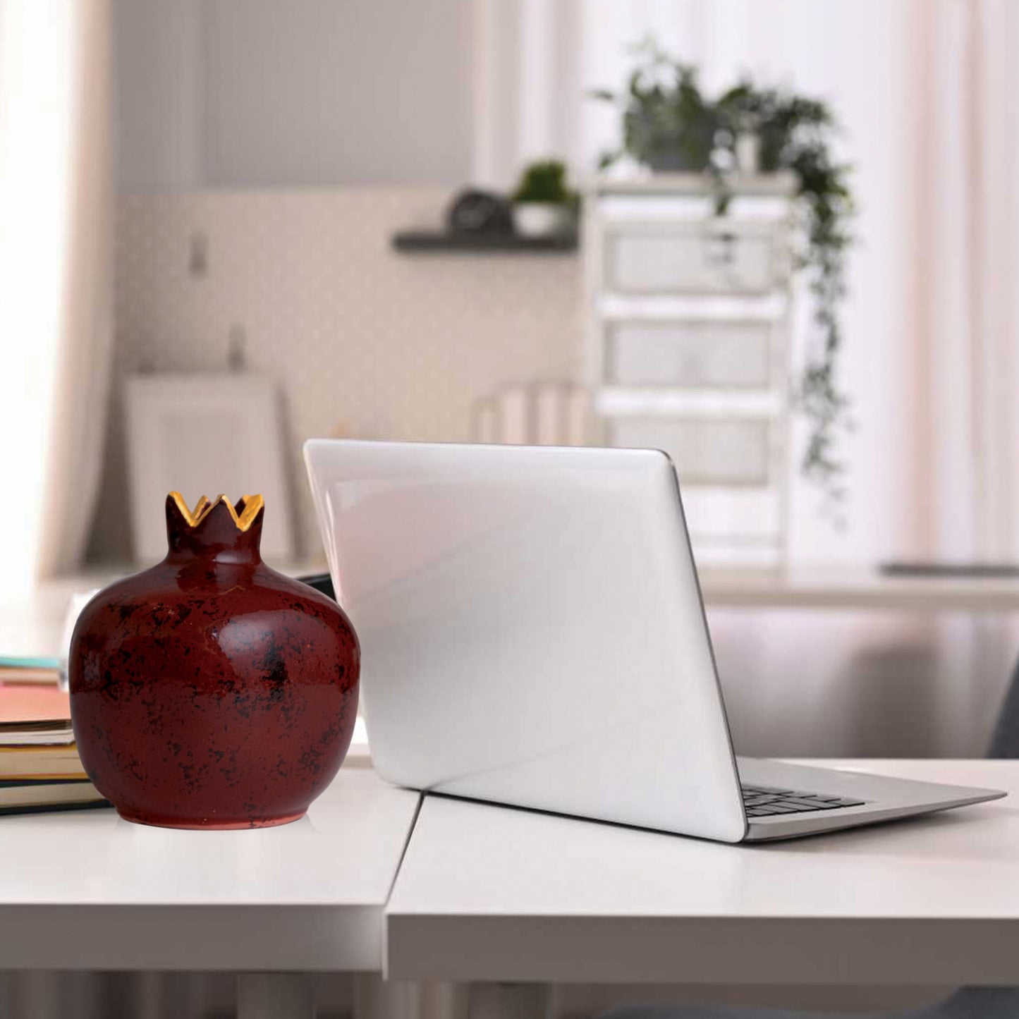 Handmade Ceramic Pomegranate Vase, Ceramic Vase Home Decor